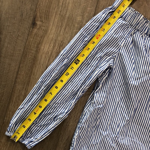 NWOT! - GAP 100% Cotton Off-Shoulder Pinstripe Top - Picture 7 of 7